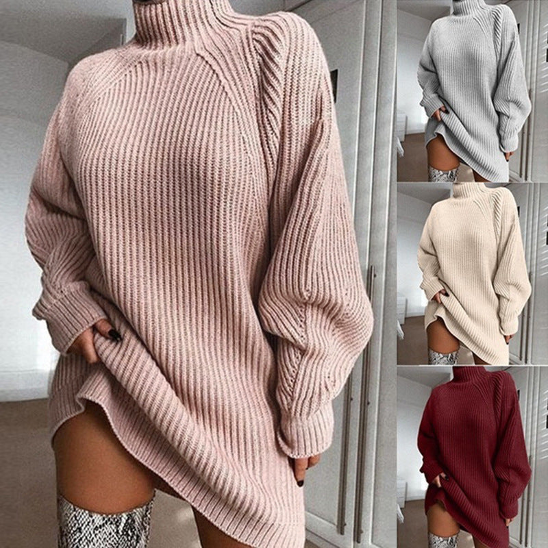 The Snowfall Cozy Turtleneck Sweater Dress