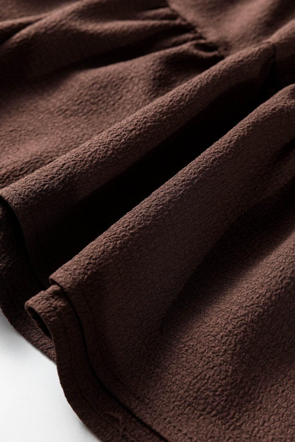 Camel Corduroy Buttoned Long Sleeve Mini Dress