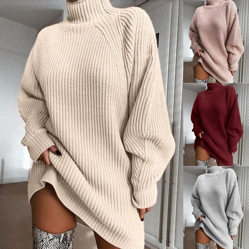 The Snowfall Cozy Turtleneck Sweater Dress