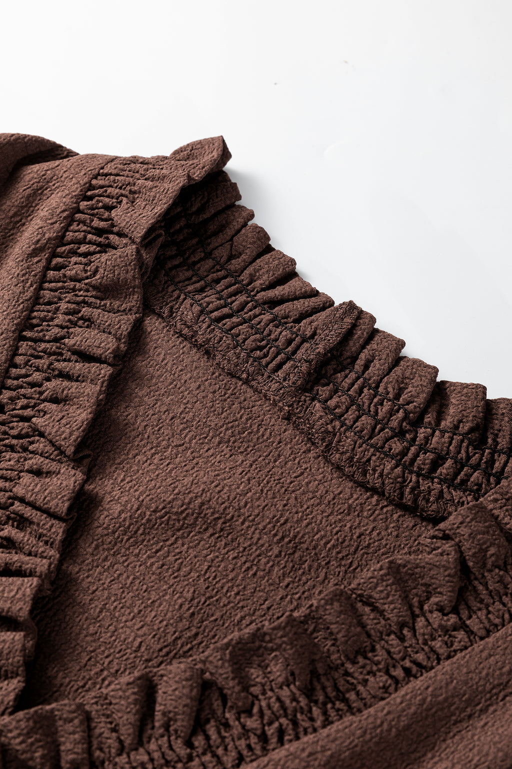 Camel Corduroy Buttoned Long Sleeve Mini Dress