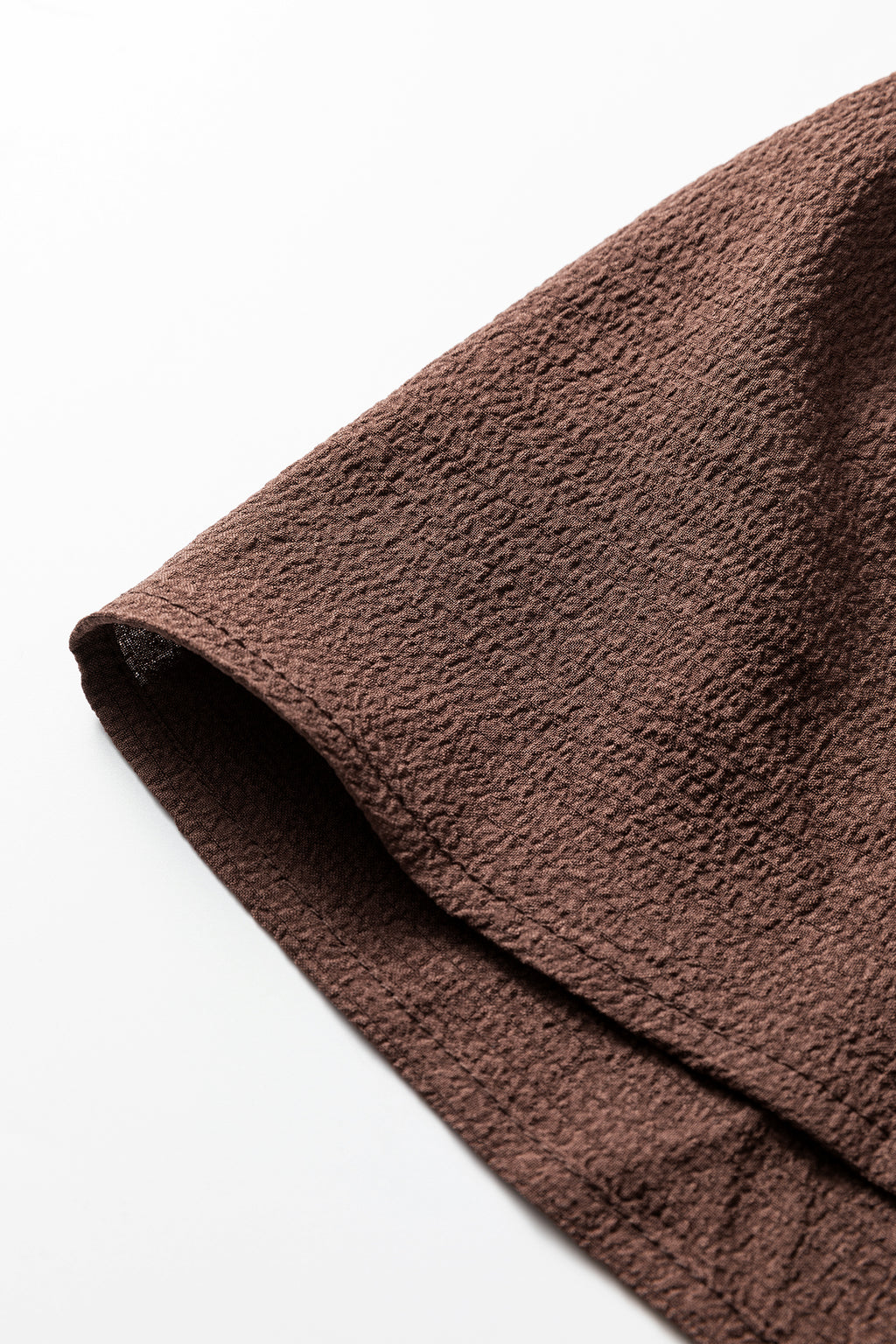 Camel Corduroy Buttoned Long Sleeve Mini Dress