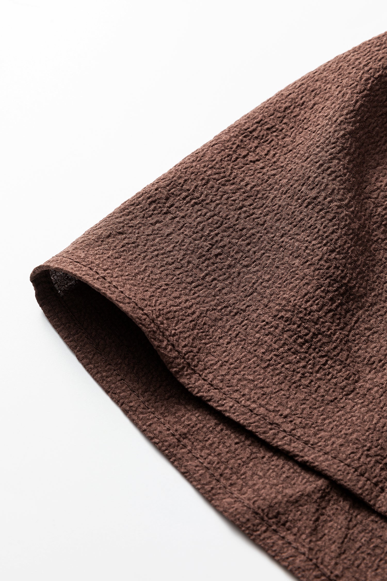 Camel Corduroy Buttoned Long Sleeve Mini Dress